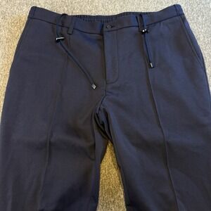 Daniel Hechter XTech Mens L (33-37) Blue Stretch Casual Front Seam‎ Pants